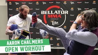 Bellator 200 Open Workouts Aaron Chalmers [upl. by Acissey]