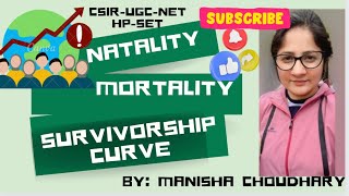 Natality  Mortality  birth rate  death rate  Survivorship curves  CSIR UGC NET  HPSET  NEET [upl. by Rehtaeh332]