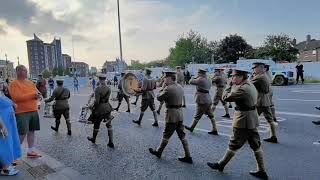 UVF Regimental Band at Somme memorial parade 1721 [upl. by Inalial885]