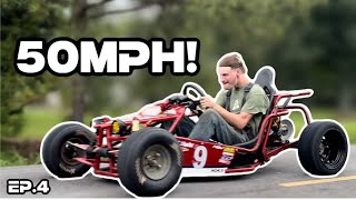 AUTO CROSS KART DOES 50MPH  OffRoad to Street Kart Ep4 [upl. by Solley936]