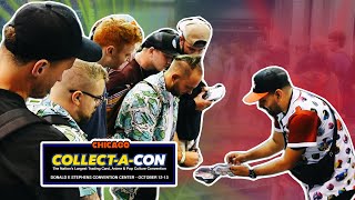 Flip a coin Nah Lets PACK BATTLE  Chicago CollectaCon 2024 VENDOR POV Day 1 [upl. by Tooley672]