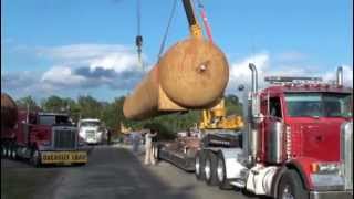 TWO MASSIVE 90000 Gallon Storage Tanks HUGE Specialized Transport [upl. by Koppel956]