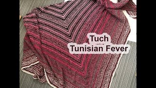 Tuch Tunisian Fever  Tunesisch Häkeln  Leicht [upl. by Chyou]