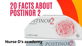 20 facts about Postinor 2 you must know [upl. by Dahsraf819]