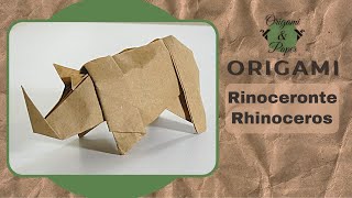 Origami como fazer um rinoceronte de papel \ how to make a paper rhinoceros Joseph Wu [upl. by Veator]