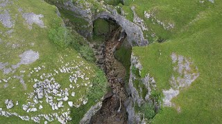 Gordale Scar  Gordale  Yorkshire Dales  North Yorkshire  Drone [upl. by Bekki]