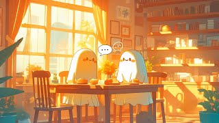 Halloween Ghost 🎃 Chill lo fi hip hop beats☕ Lofi Coffee Mix  Lofi Halloween [upl. by Lear]