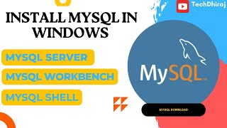 How to install Mysql server and workbench in windows mysql [upl. by Nirrek]