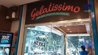 Gelatissimo very gelatoCafe Banani  The Real Taste of Australia in Dhaka City  Travels with Imam [upl. by Kooima]