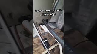 typical attic hvac installation in south mississippi hvac trades bluecollar fyp constructi [upl. by Alysia]