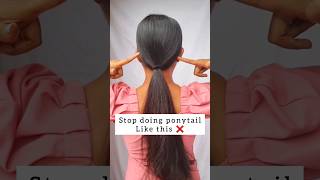 try this easy knot style ponytail hairstyle hackhairtutorial hair hairstyle ponytail shorts [upl. by Dorine]