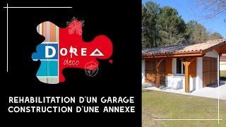 Réhabilitation dun garage en bureau entrée buanderie et création dune extension par DOREA deco [upl. by Jerold335]