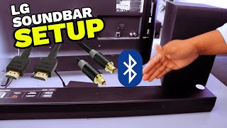 How To Setup LG US40T Soundbar To Your LG TV OPTICAL HDMI ARC and BLUETOOTH [upl. by Alegna]