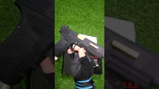 Airsoft Thai CP WE G35 GForce T1 Custom Metal Slide Gold Barrel Black Frame Full AutoGBB Pistol [upl. by Picker]