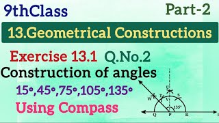 9thClass Geometrical ConstructionsExercise 131QNo2 mathsworldmakessmartintelugu [upl. by Yeliac]