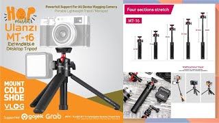 ULANZI MT16 Extendable Vlog Tripod With Ballhead amp Cold Shoe UP MT08 [upl. by Billye]