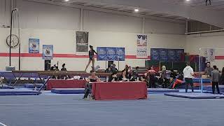 Working progress Level 9 beam routine ✨️Nadia Comaneci Invitational Meet 2023✨️ doitforreece 🩵 [upl. by Marlette]