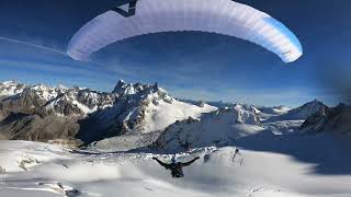 Paragliding from Aiguille du Midi to Chamonix [upl. by Balduin]