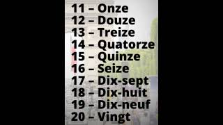 Numbers 11 to 20 in French shorts pronunciation french france number language trending yt [upl. by Lemire271]