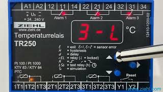 ZIEHL TR250  sensor parameterization [upl. by Mendel]