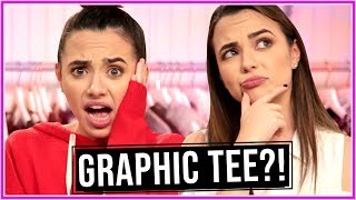 Merrell Twins GRAPHIC TEE CHALLENGE  Closet Wars [upl. by Nyrmac]