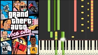 GTA Vice City  Theme on piano SYNTHESIA [upl. by Onaicnop]