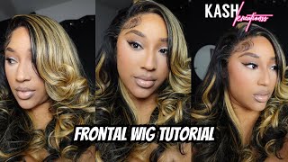 Frontal wig tutorial  How to cut layers [upl. by Jenne]