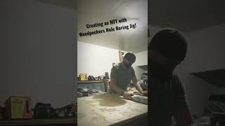 Creating an MFT with Woodpeckers Hole Boring Jig woodworkingtips woodpeckers dogholes [upl. by Lathan675]