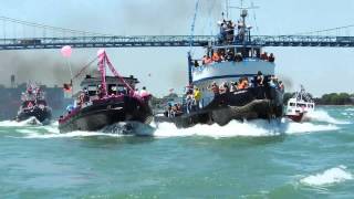 International Tug Boat Race 2014 Detroit River [upl. by Vassaux]