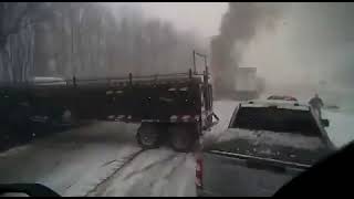 50 Vehicle PileUp DASH CAM PA I81 [upl. by Atima]