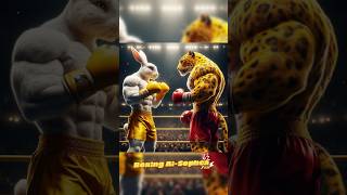 BOXING AiSophea Rabbit 🆚 Leopard who win this match cat animals funny bataleon aaron bebob [upl. by Hilly]