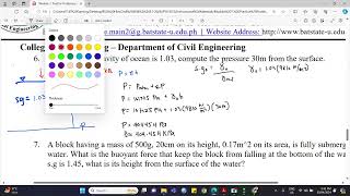 Hydrostatic Pressure  Practice Problem 6 [upl. by Domela334]