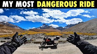 most DANGEROUS RIDE EXPERIENCE of my LIFE  LINGSHED to PADUM  Day8  part2 [upl. by Atires]