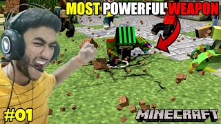 THE MOST POWERFUL WEAPON  MINECRAFT GAMEPLAY 01  minecraft technogamerz updateminecraft [upl. by Nomyar]