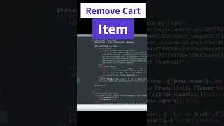 Laravel Cart Item Remove laraveldeveloper shorts [upl. by Merchant]