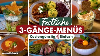 Weihnachtsessen 👉🏻 3 Gänge ✨😋  Günstig amp Einfach  Klassisch  Vegan amp Vegetarisch  mamiblock [upl. by Colwell]