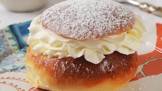 Cream Buns Recipe Demonstration  Joyofbakingcom [upl. by Coffeng]