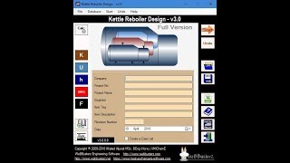 Kettle Reboiler Design Version 30 [upl. by Atirahc]