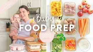 BABY FOOD MEAL PREP  Homemade Purees  Free Downloadable Guide [upl. by Rafat856]