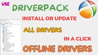 DriverPack to Install or Update Windows 10 Drivers  Use DriverPack to find Missing Drivers [upl. by Nimsaj111]