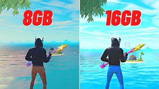 Fortnite 8GB vs 16GB RAM [upl. by Rosamond]