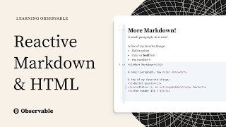 Cell Modes Markdown and HTML – Learning Observable [upl. by Bonina]