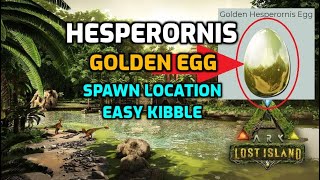 Hesperornis Golden Egg Kibble Lost Island Hesperornis Spawn Location Where To Find Hesperornis Ark [upl. by Rasmussen]