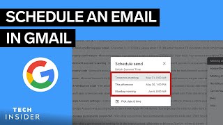 How To Schedule An Email In Gmail [upl. by Nedac]