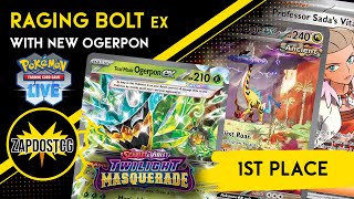 1st Place Raging Bolt Ogerpon ex Deck  Twilight Masquerade Pokemon TCG [upl. by Cullen778]