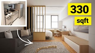 ARCHITECT REDESIGNS  A Tiny NYC Studio Apartment For a Family of 3  307sqm330sqft [upl. by Aylmar311]