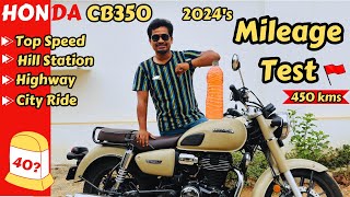 2024  Honda CB350 mileage test  Honda Hness 350  Honda 350RS  Tamil [upl. by Sharos]