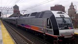 NJ Transit trains at Newark Broad Street railfanning part 1 [upl. by Olethea]