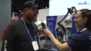 Hydraulic Cylinder Fabricator experiences the Cobot Welder at Fabtech Expo 2023 [upl. by Mahtal675]