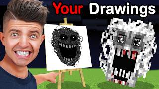 I Made YOUR Drawings into MINECRAFT Mobs [upl. by Ahsitul]